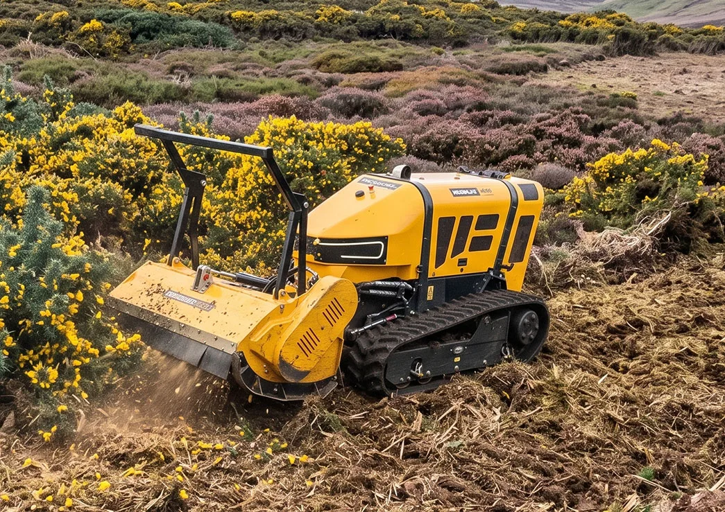 Slope Mulching after